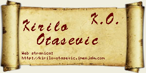 Kirilo Otašević vizit kartica
